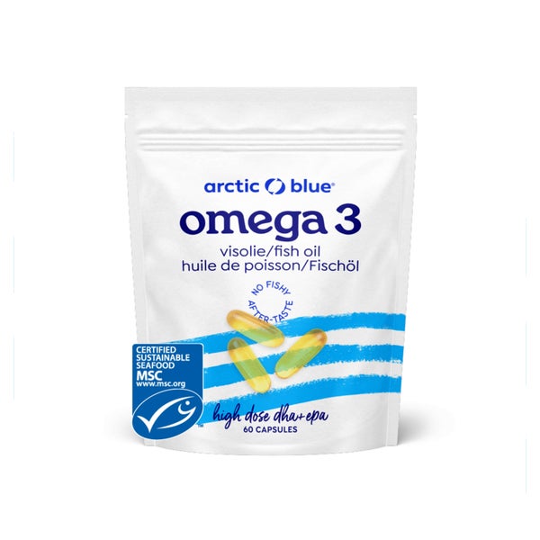 Arctic Blue Omega 3 DHA- und EPA-Fischöl mit große Kapseln 60 St