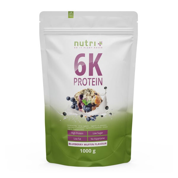 nutri+ 6K Veganes Protein Pulver - Blueberry Muffin 1000 g