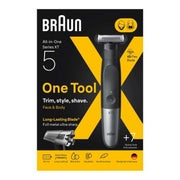 Braun Series XT5 All-in-One, Trimmer, Styler, Rasierer, +7 Zubehörteile, Scharfe 4D-Flex-Klinge, XT5100, Grau 1 St