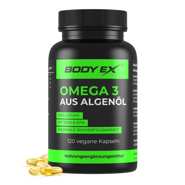 Body Ex® Omega 3 Kapseln aus Algenöl, vegan & hochdosiert 156 g