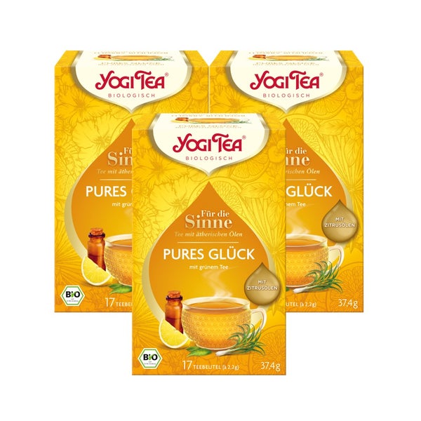 Yogi Tea - Pures Glück Für die Sinne Bio Kräutertee | 3x37,4g 3x17 St