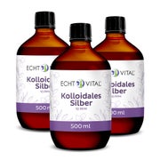 Echt Vital Kolloidales Silber 10 ppm - 500 ml - 3 Flaschen