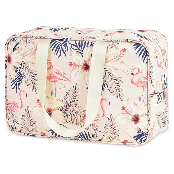 Kulturbeutel Kosmetiktasche Reise Makeup Organizer Beige Fla 1 St