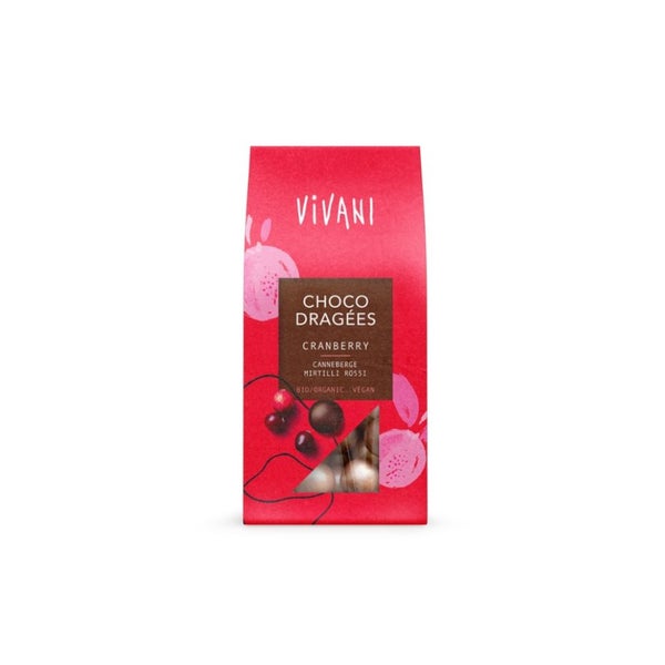 Vivani Choco Dragées Cranberry Bio