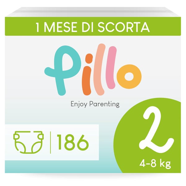 Pillo Windeln Größe 2 Mini 4-8 Kg 186 St