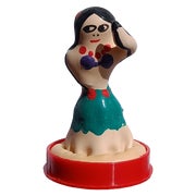 Scherzkondom «Hula Girl»: Handbemaltes Design, latex (1 Stück) 1 St