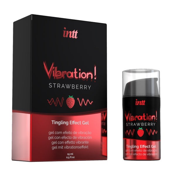 «Vibration! Strawberry» Intimgel mit wärmender Wirkung, 15ml (0.015 l) 15 ml