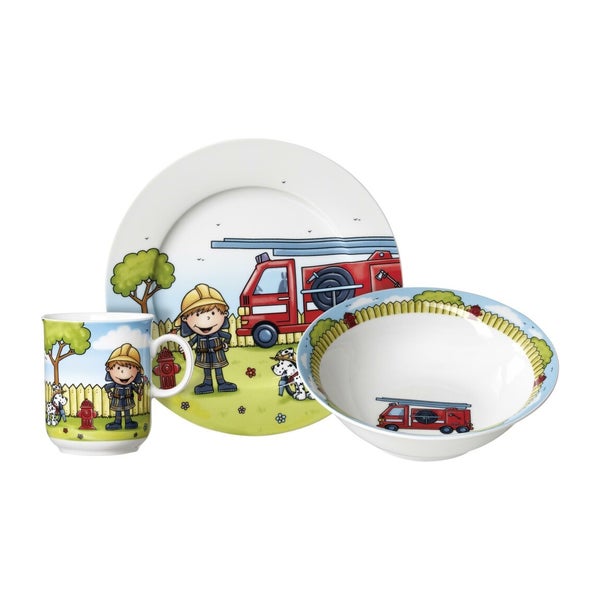 RITZENHOFF & BREKER Kindergeschirrset Feuerwehrmann "Bernie" 3-teilig 1 St