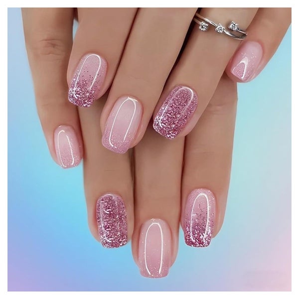 Kunstnägel Kurz Acryl Press On 24Pcs Style 3-24pcs Glitte 1 St