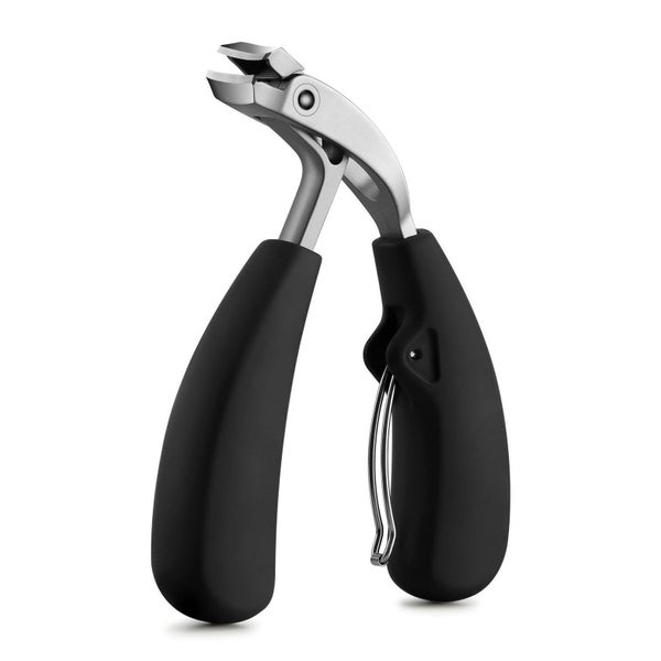 FVION Profi Nagelzange für Fußnägel - Edelstahl, angewinkelter Kopf, Eckenzange