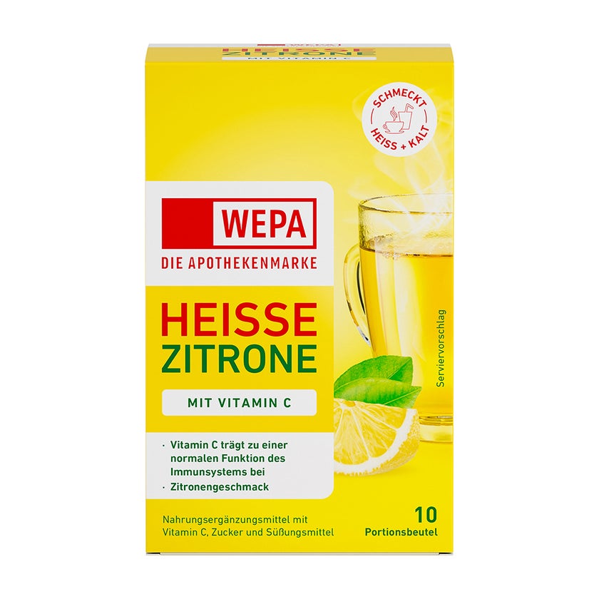 WEPA Heiße Zitrone+vitamin C Pulver 10X10 g