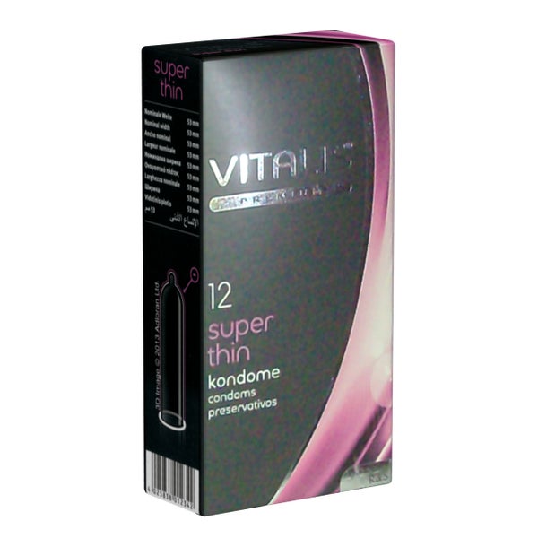 Vitalis Super Thin Kondome 12 Stk, extra dünn & gefühlsecht (12 Kondome) 12 St
