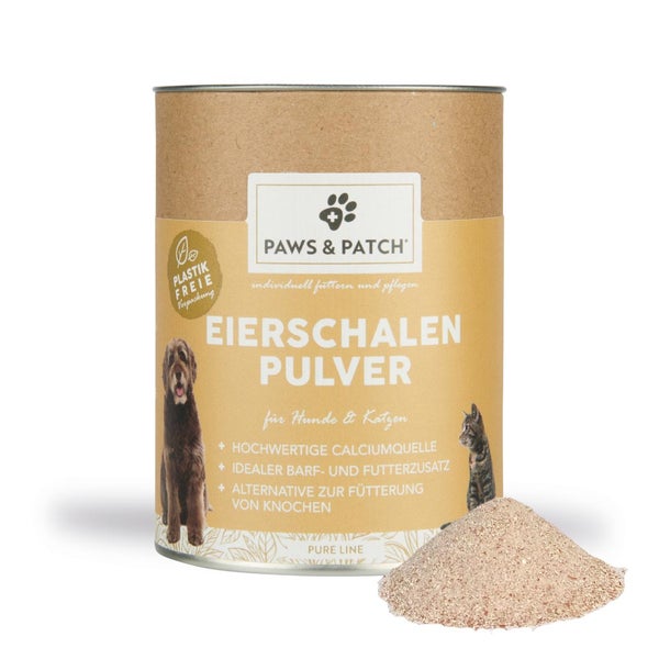 PAWS&PATCH EIERSCHALEN Pulver für Hunde und Katzen 350 g