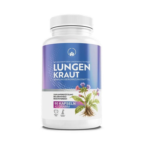 Saint Nutrition® Lungenkraut Kapseln 1200mg | Natürlich & Pflanzliche Inhaltsstoffe - Hochdosiert 42 g
