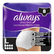 Always Discreet Maxi Schutz Höschen Größe L 8 Tröpfchen 8 Stück 1 St
