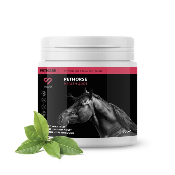 Peticare Relax-Mix Pulver für Pferde, beruhigendes Ergänzungsfutter-Mittel 200 g