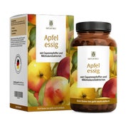Produktabbildung: Apfelessig 1.500 mg mit Cayennepfeffer und Cholin für den Fettstoffwechsel - APFELESSIG - 90 vegane Kapseln - NATURTREU® 65.7 g