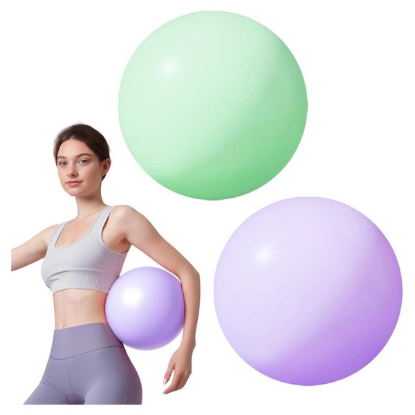 Gymnastikball 25cm Pilates Yoga Aufblasbar #9 Lila + Mintgr& 1 St