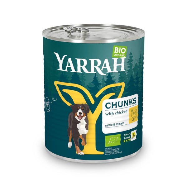 Yarrah Bio Hundefutter Bröckchen in Soße mit Huhn