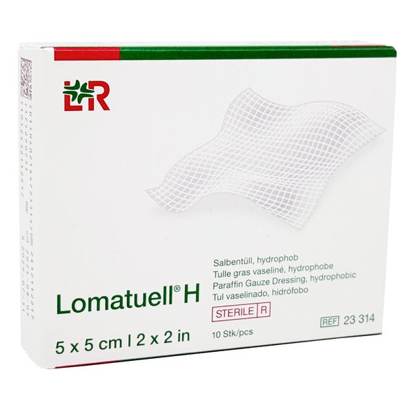 Lomatuell H Salbentüll 5x5 Cm Steril 10 St