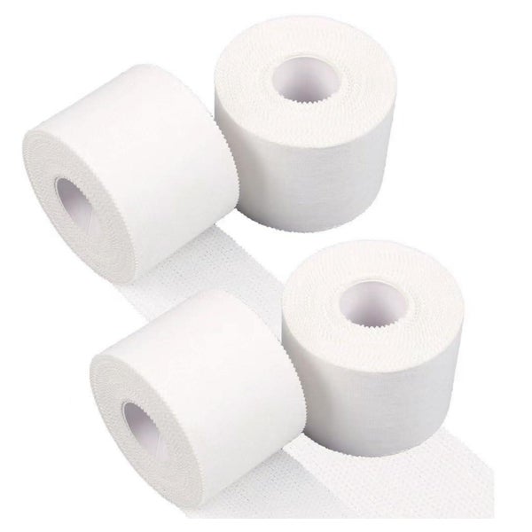 LiangMai Sporttape Weiß, 4 Rollen (5cm x 10m) - Selbstklebend, Stark Haftend