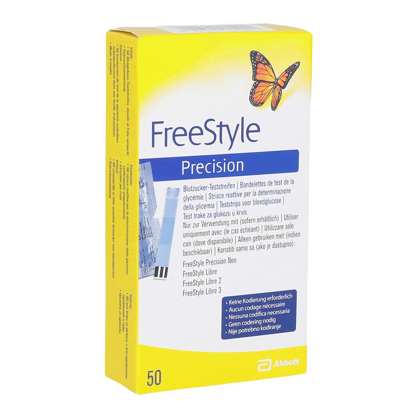 Freestyle Precision Blutzucker Teststr.o.codierung 50 St