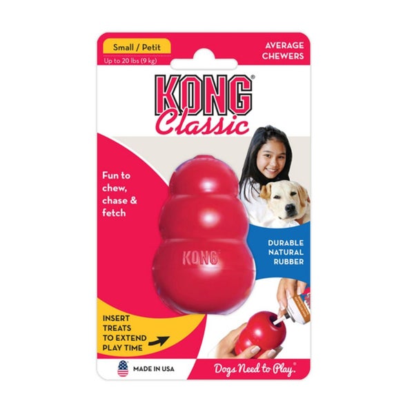 KONG Classic S, rot - Kauspielzeug aus Naturkautschuk für Hunde 1 St