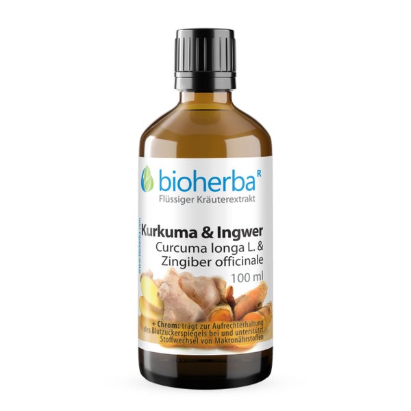 Bioherba Kurkuma & Ingwer Tropfen Tinktur 100 ml