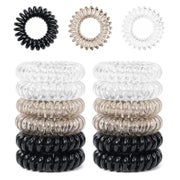 12er Spiral Haargummis Elastische Hair Ties Zopfgummi Damen 1 St