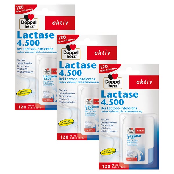 Doppelherz aktiv Lactase 4.500 3X120 St