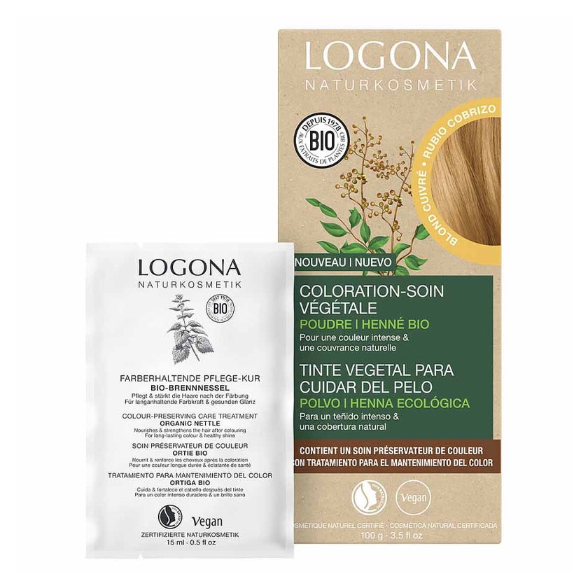Logona Pflanzenhaarfarbe Pulver Kupferblond Bio 100 g