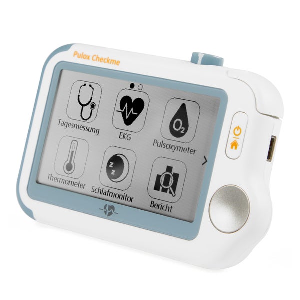 pulox by Viatom - Checkme Pro - Tragbarer Vitalcheck EKG Monitor mit Pulsoximeter & Thermometer