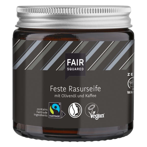 FAIR SQUARED Feste Rasurseife Olive + Kaffee 100 g 100 g