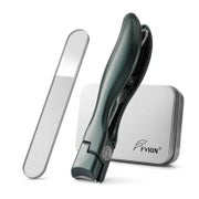 FVION Nagelknipser Set Groß mit Nano-Nagelfeile & Auffangbehälter für dicke