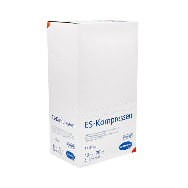 Es-kompressen Steril 10x20 Cm 8fach 25X2 St