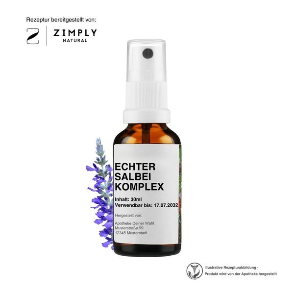 Zimply Natural ECHTER SALBEI KOMPLEX - Pflanzbasierte Rezeptur 30 ml