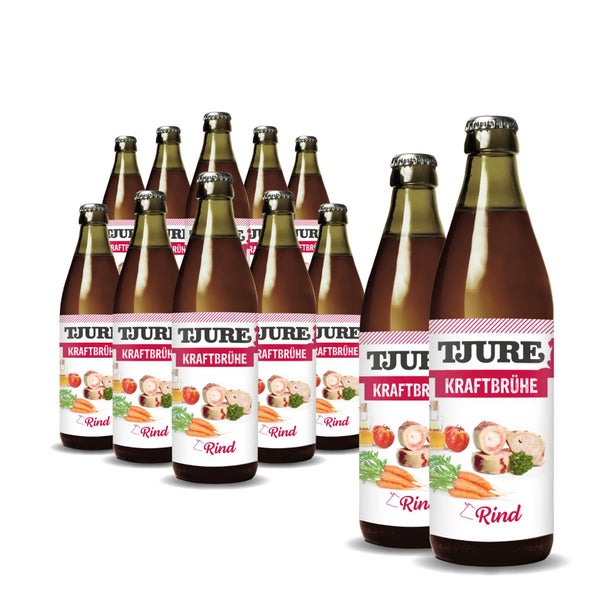 TJURE - Kraftbrühe Rind - 6er Pack | Ennergie und Kraft für Katze und Hund 1920 ml