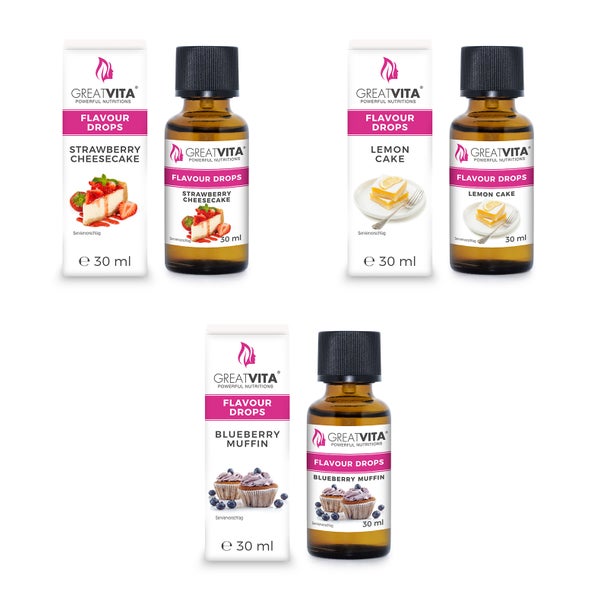 GreatVita Geschmacksdrops 3er Set 90 ml