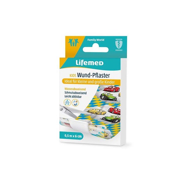 Lifemed Wund-Pflaster 0,5 m x 6 cm farbig Autos, 120 Stück 60 m