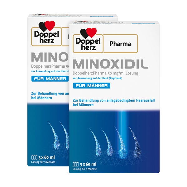 MINOXIDIL Doppelherz 50 mg/ml Doppelpack 2X180 ml