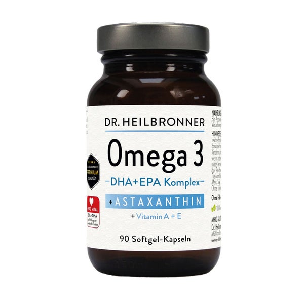 DR. HEILBRONNER Omega 3 EPA + DHA Komplex + Astaxanthin 90 St