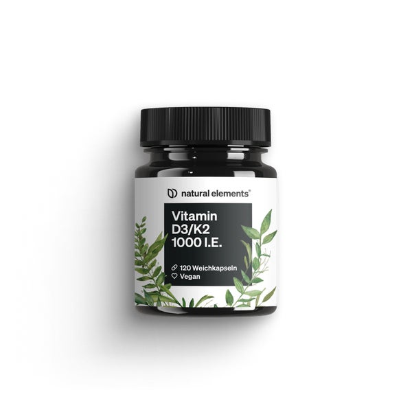 natural elements Vitamin D3/K2 1000 I.E. Kapseln 120 St