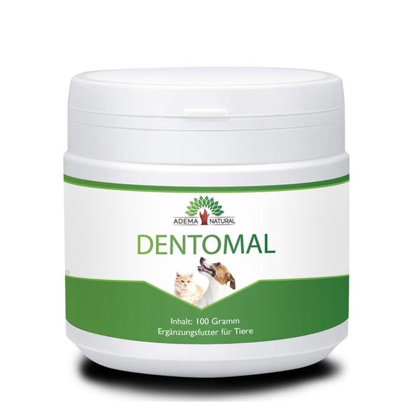 Adema Natural® Dentomal Pulver für Hunde & Katzen | natürliche Zahnpflege 100 g