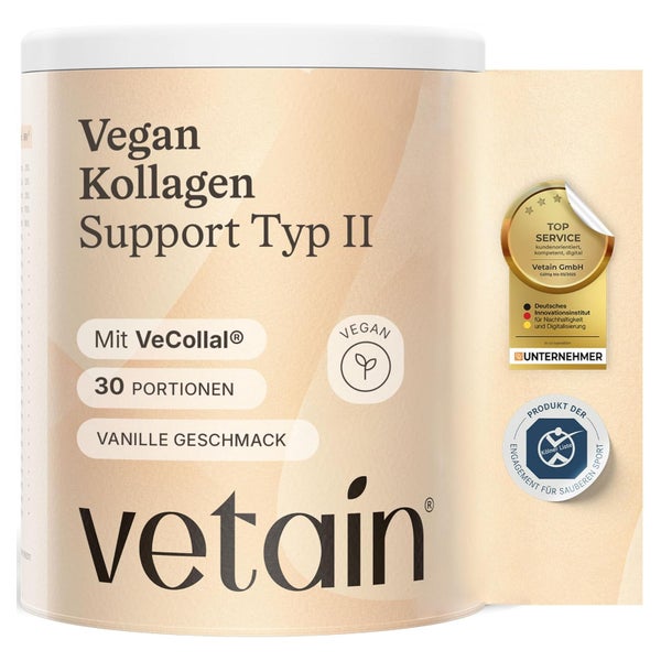 VETAIN Kollagen Pulver Typ 2 - Mit VeCollal® - Für Gelenke 300 g