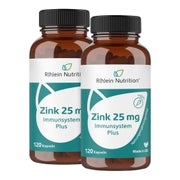 Produktabbildung: Zink 25 mg Immunsystem Plus Doppelpack 2X120 St
