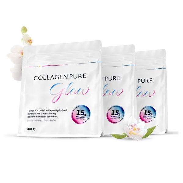 COLLAGEN PURE Glow – 100% reines Kollagen Pulver 2x500 g