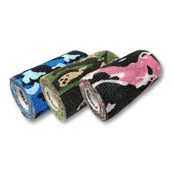 LisaCare selbstklebende Bandage - 10cm x 4,5m - Camo-Mix 3 St