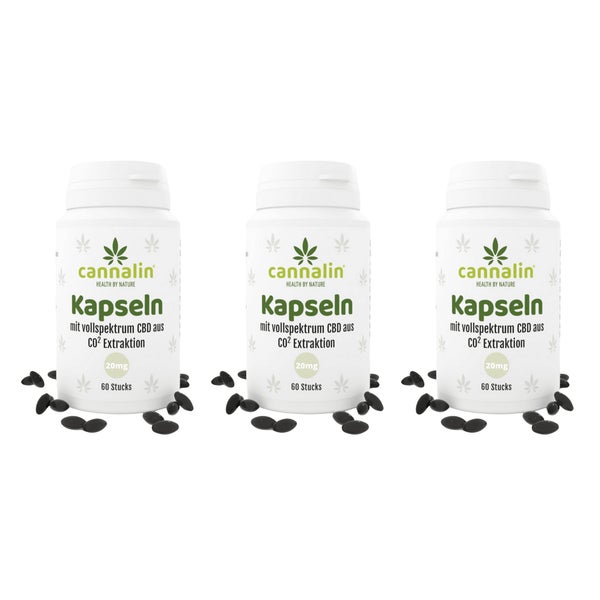 Cannalin - CBD Kapseln 20 mg - 3x60 Stück 3x60 St