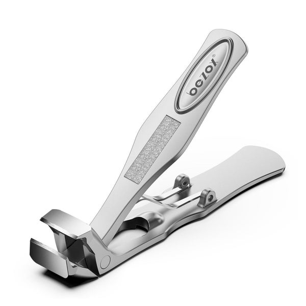 BEZOX Winkelkopf Nagelknipser für Fußnägel - Ergonomisch, mit Auffangbehälter