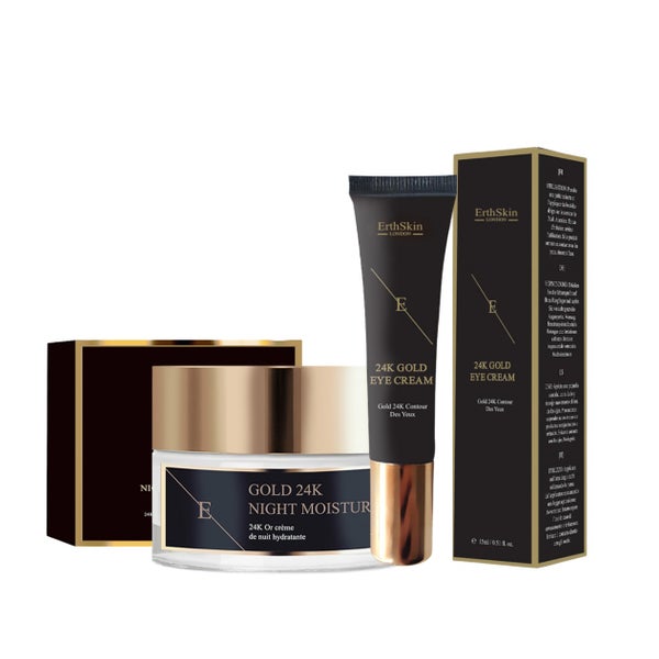 Anti-Falten-Feuchtigkeitscreme Für Die Nacht + Augencreme Set 1 St